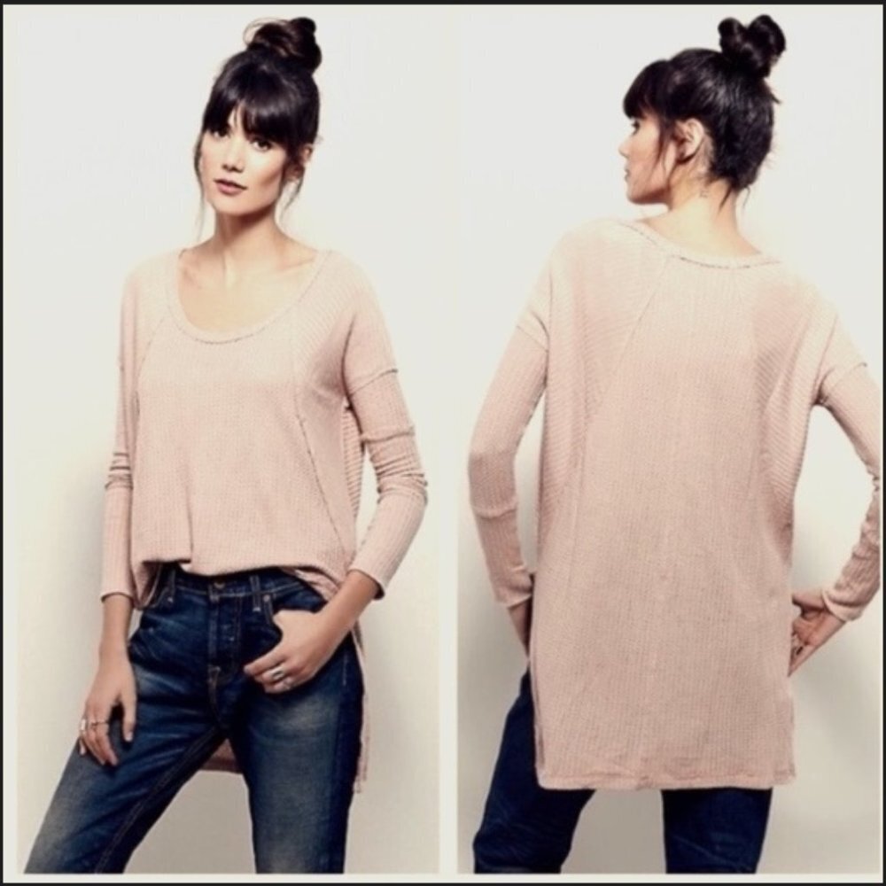 Free People - Blush Pink Ventura Thermal Top - Size M​​